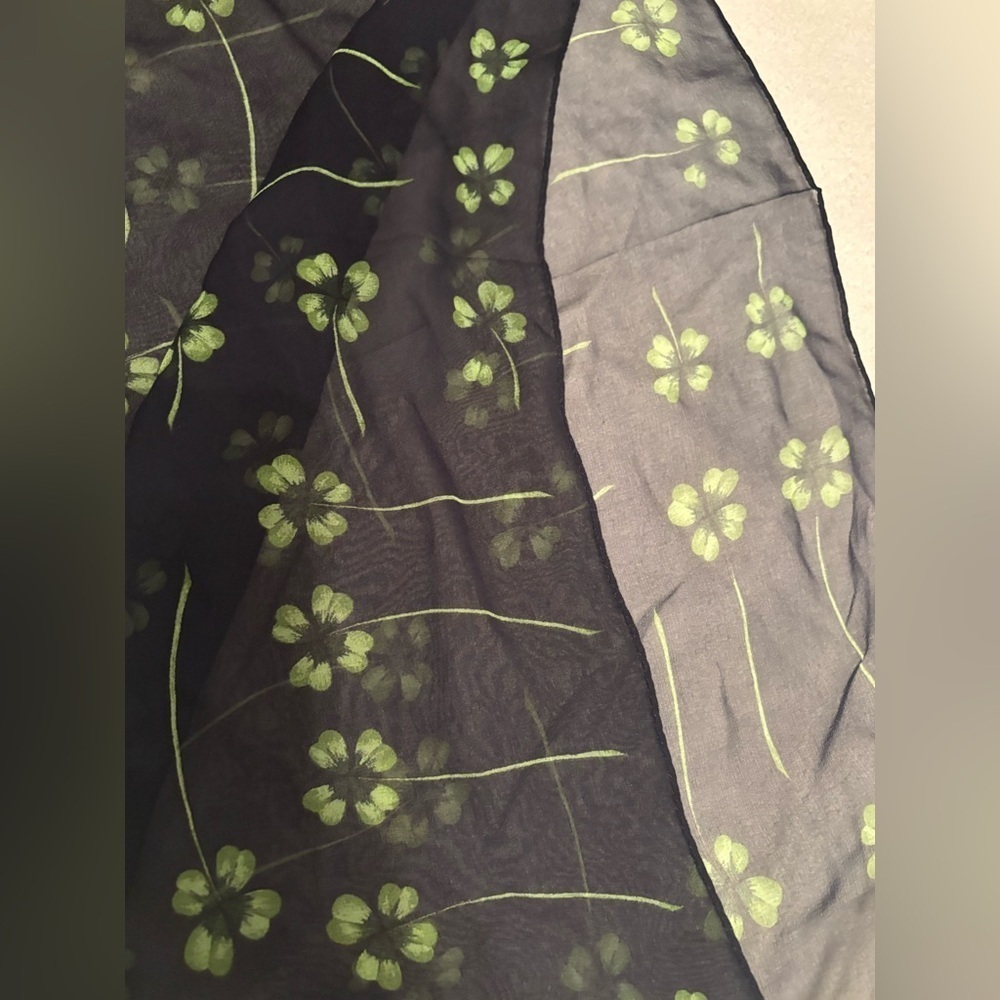 Beautiful silk Echo scarf shamrocks